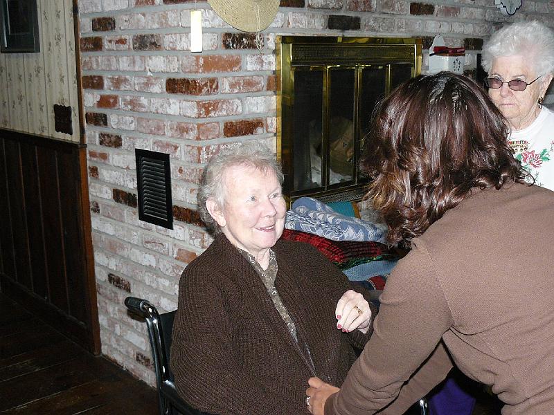 P1010086.JPG - Grandma arrives (from her room) in time to eat.
