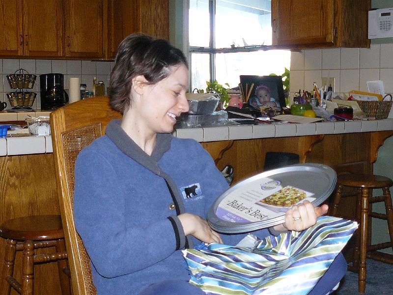 P1020513.JPG - Opening presents before breakfast.