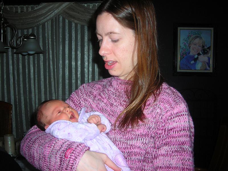 Feb142.JPG - Home again and Jessi is getting ready to leave for the airport to head back to China. Goodbye Hailee Rose