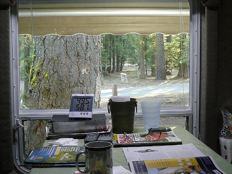 P1020388.JPG - Our view at the state park (an hour after sun rise).  The lowest temp was 38.  Most mornings were low 40's.