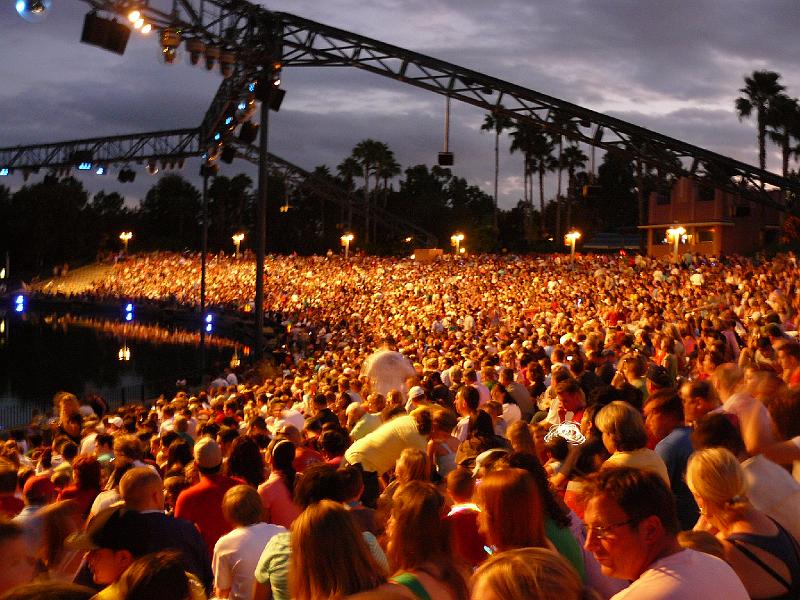 P1060142.JPG - We are sitting waiting for Fantasmic to begin.