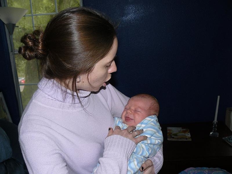 P1010266.JPG - I meet Kalin - Born December 31, 2007; 7lb 5oz; 20.5 inches long